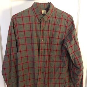 JCrew  Secret Wash button down, gray plaid